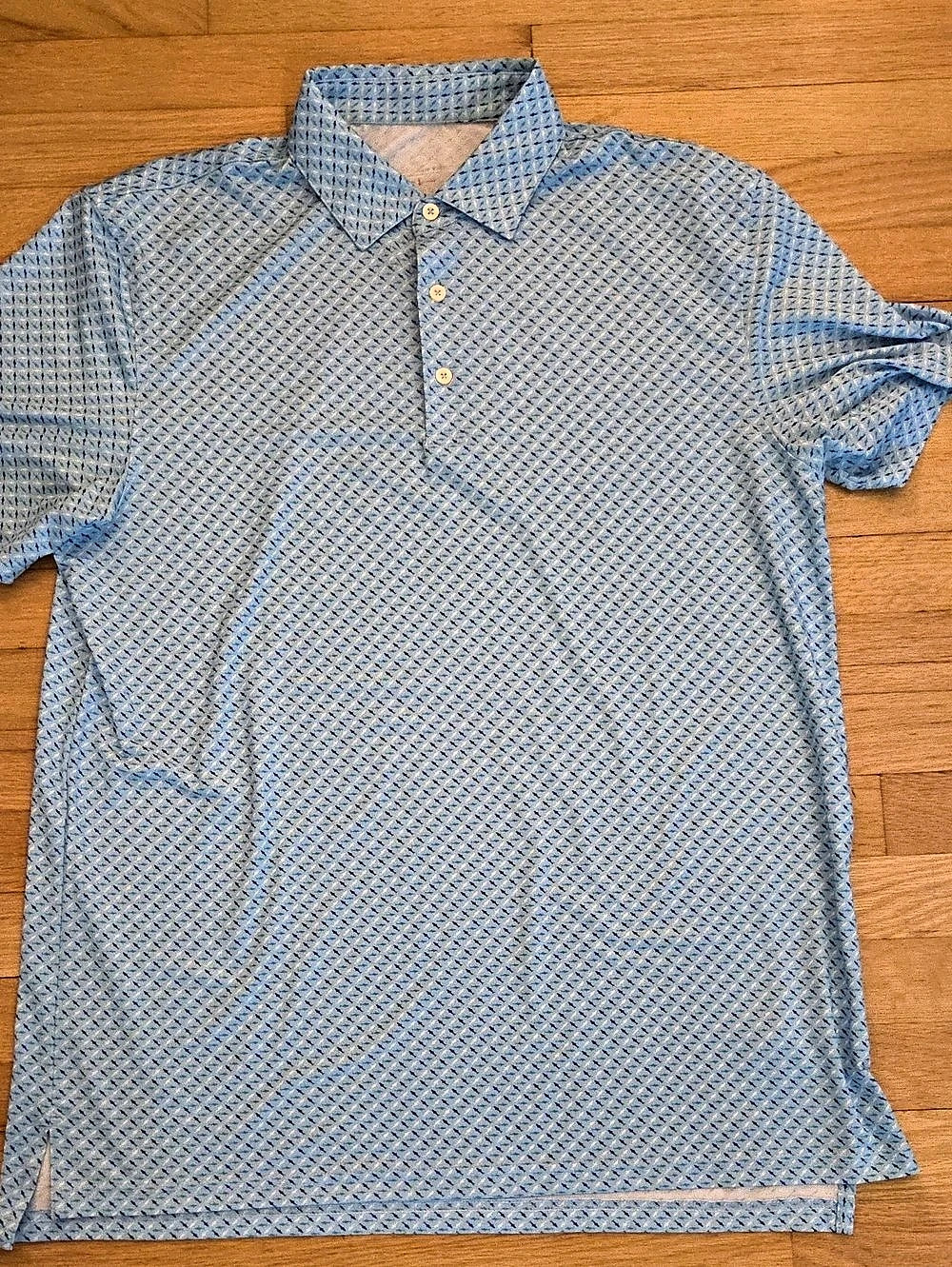 Southern Tide Men's Large Driver Fintastic Frenzy Shark Performance Golf Polo
